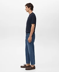 Mango Men's Regular Fit Cotton Jeans