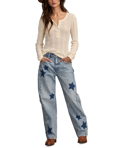 Lucky Brand Women's Legend High-Rise Barrel-Leg Jeans