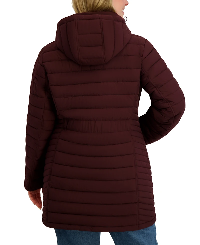Nautica Plus Hooded Water-Resistant Puffer Coat