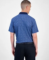Pga Tour Men's Argyle Jacquard Polo Shirt