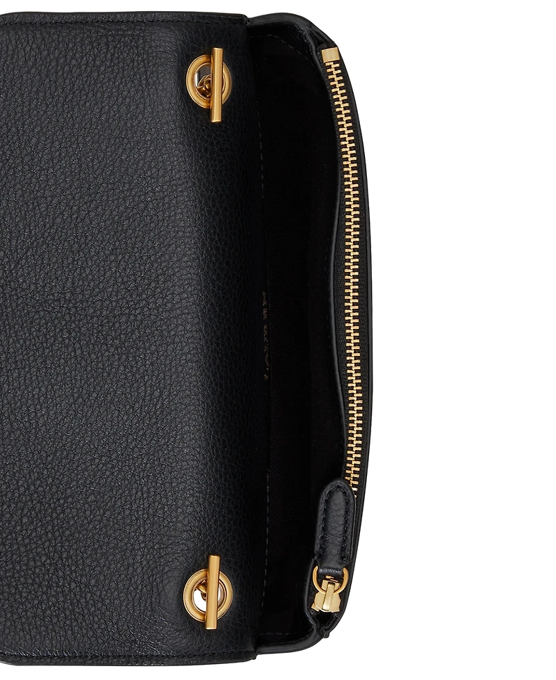 Lauren Ralph Pebbled Leather Bradley Crossbody Wallet