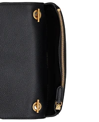 Lauren Ralph Pebbled Leather Bradley Crossbody Wallet