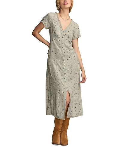 Lucky Brand Women's Simone Floral-Print Midi Dress