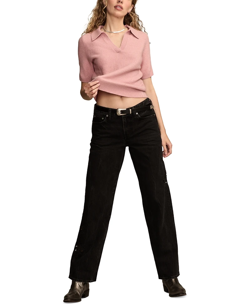 Lucky Brand Women's Cloud Soft Collared Sweater T-Shirt