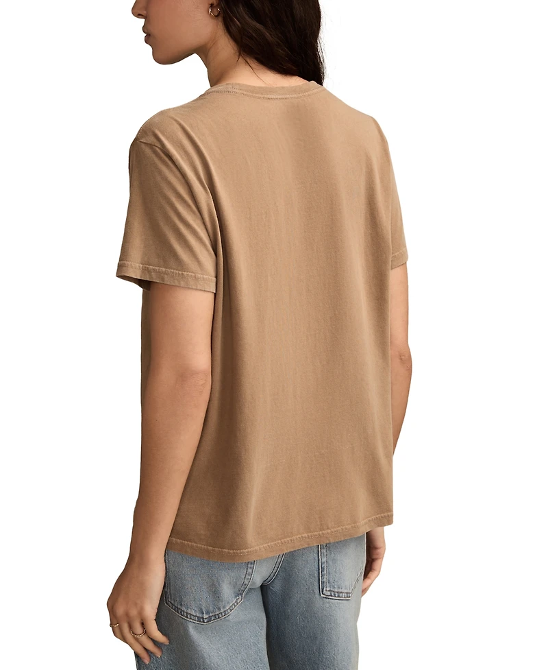 Lucky Brand Women's Desert Rose Cotton Boyfriend T-Shirt
