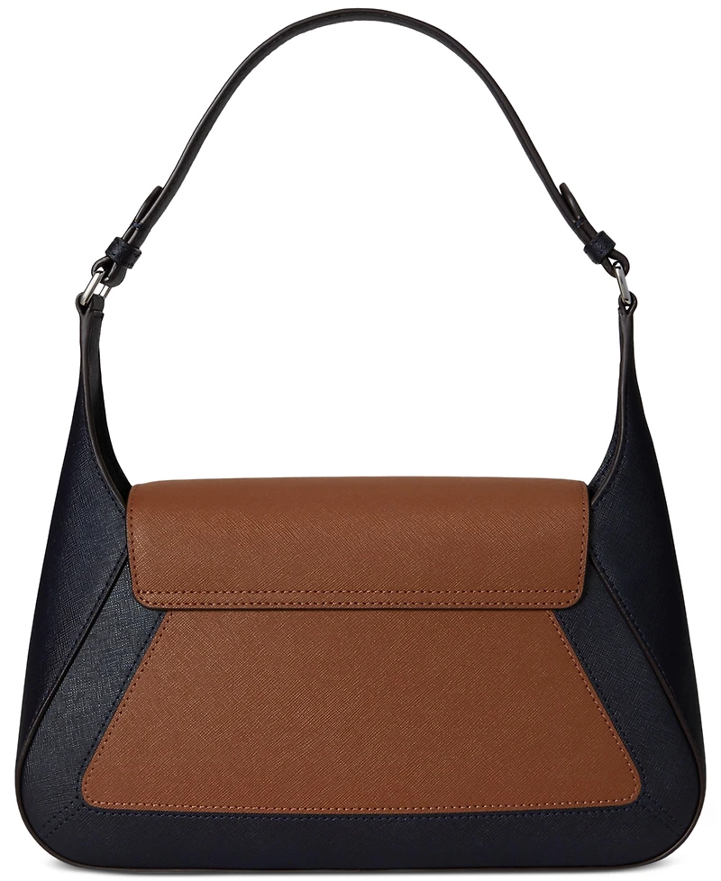 Lauren Ralph Lauren Two-Tone Leather Small Schylar Shoulder Bag