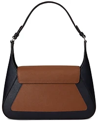 Lauren Ralph Lauren Two-Tone Leather Small Schylar Shoulder Bag