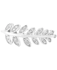 Pave Leaf Ring in Sterling Silver (also in 18k Gold-Plated Sterling Silver)