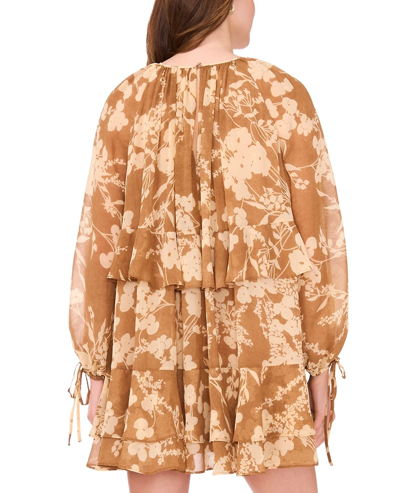 Parker Women's Long-Sleeve Chiffon Shift Dress