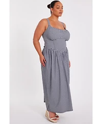 Quiz Women's Gingham Drop Waist Maxi Dress