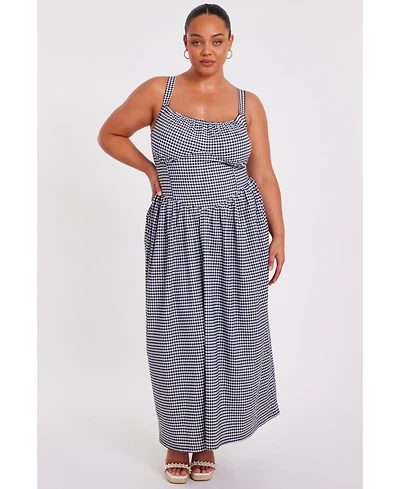 Quiz Women's Gingham Drop Waist Maxi Dress