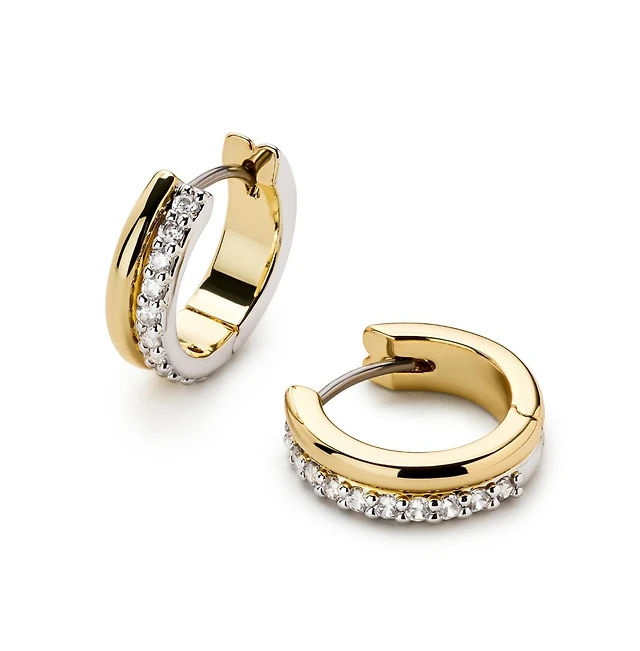 Ana Luisa Huggie Earrings - Asher Pave