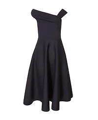 Quiz Women's Scuba Asymmetric Midi Skater Dress
