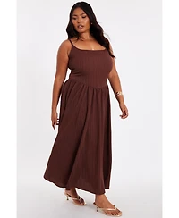Quiz Women's Drop Waist Textured Dress