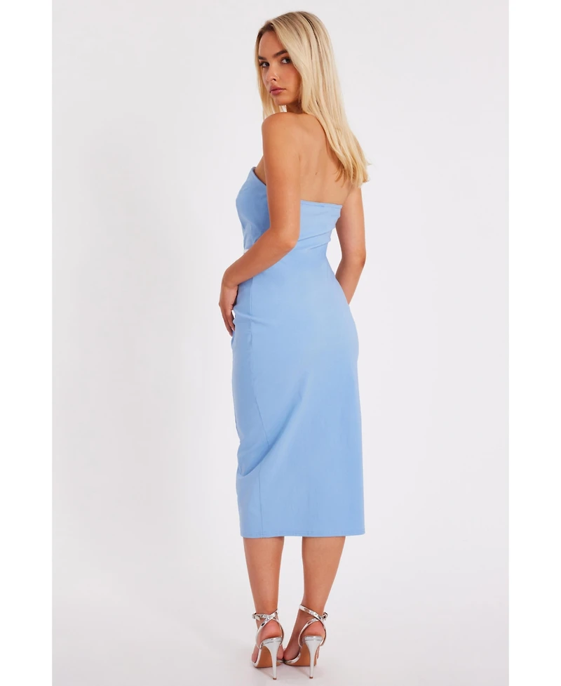 Quiz Women's Bengaline Midi with Tie Detail