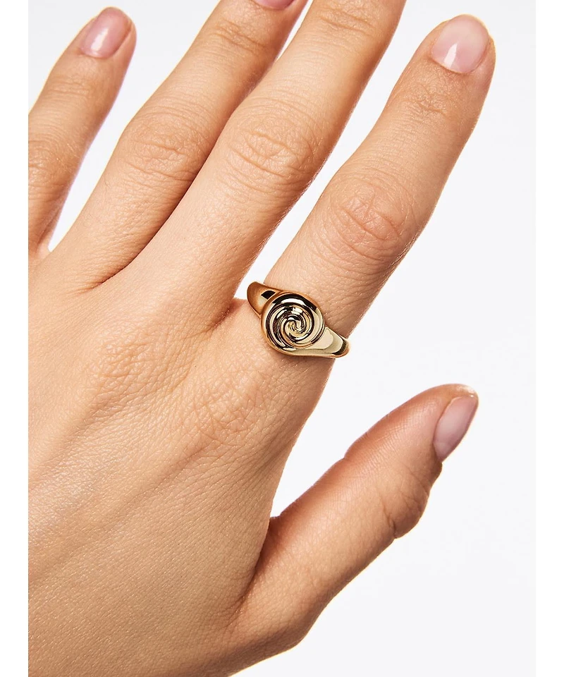 Ana Luisa Gold Signet Ring - Ariel