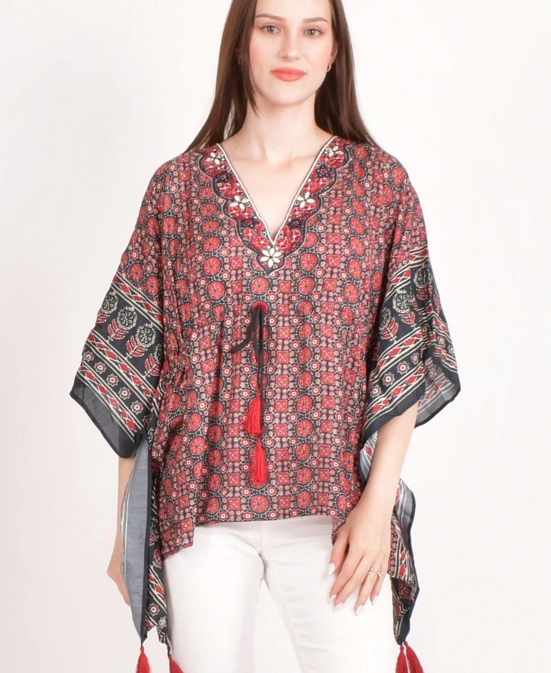 Raas Women's Embroidered Kaftan Top