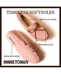Minnetonka Women's Suede Pile Lined Softsole Slippers