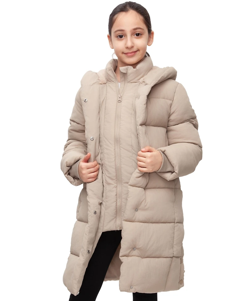 Rokka&Rolla Girls Knee Length Puffer Coat