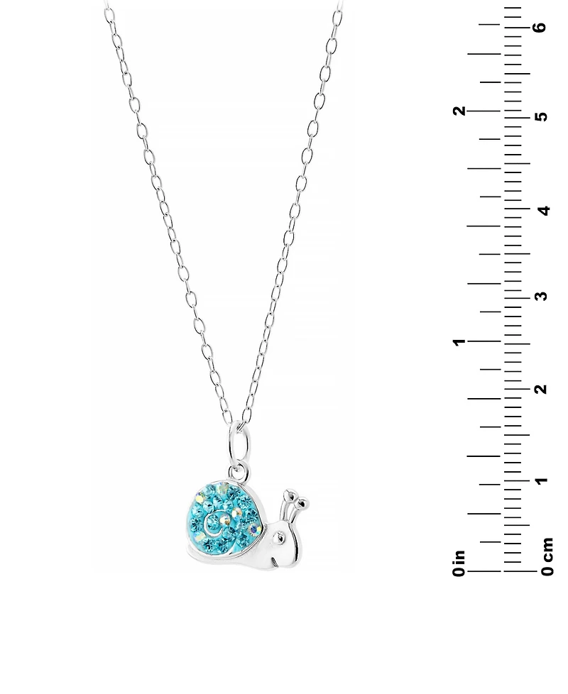Crystal Pave Snail Pendant Necklace in Sterling Silver, 16" + 2" extender, Exclusively at Macy's