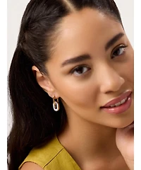 Ana Luisa Double Hoop Earrings - Ash Double Marble Blue