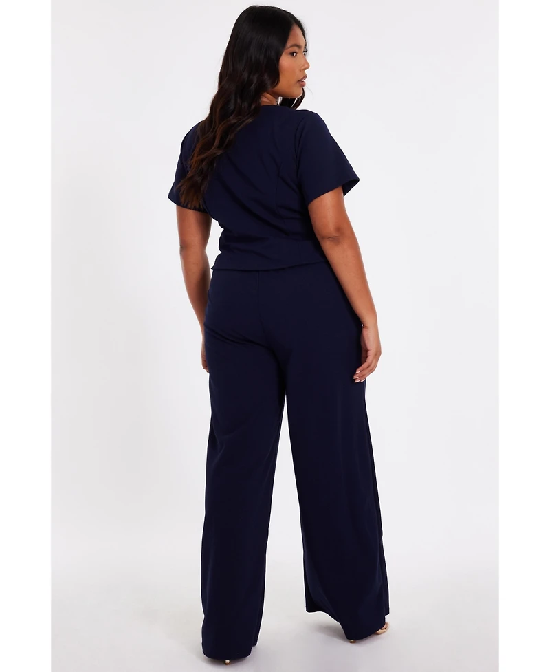 Quiz Women's Button Detail Palazzo jumpsuit