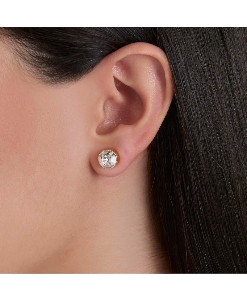 Jessica Simpson Rhinestone Hoop & Stud Earring Set of 3