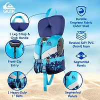 Quiksilver Uscg Approved Life Jacket, Evoprene Pfd Pvc Foam Swim Vest