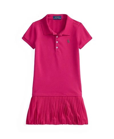 Polo Ralph Lauren Toddler and Little Girls Pleated Stretch Mesh Dress