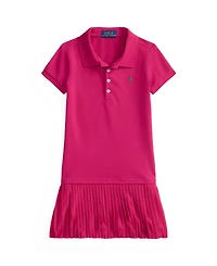 Polo Ralph Lauren Toddler and Little Girls Pleated Stretch Mesh Dress