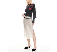 Lioness Women's Paradise Side-Slit Midi Skirt