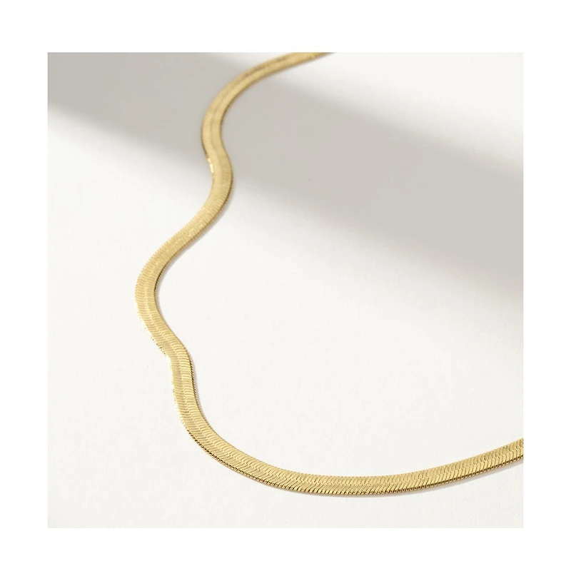 Uncommon James 14K Gold-Plated Horizon Chain Necklace, 14.5" + 2" extender
