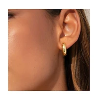 14K Gold-Plated Attitude Hoop Earrings