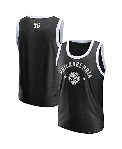 Fanatics Men's Black Philadelphia 76ers Mesh Tank Top