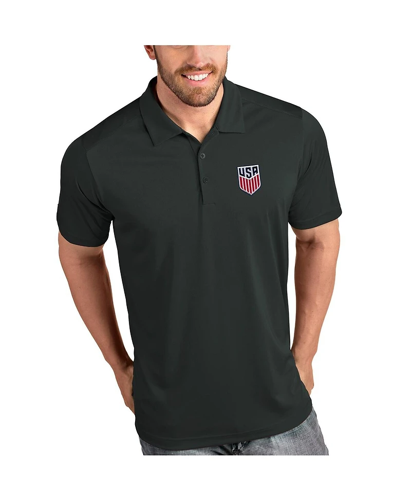 Antigua Men's Charcoal Usmnt Tribute Polo Shirt