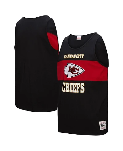 Mitchell & Ness Men's Black Kansas City Chiefs Retro Color Block Tank Top