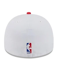 New Era Men's White/Red Houston Rockets 2025 Nba Draft A-Frame 59FIFTY Fitted Hat