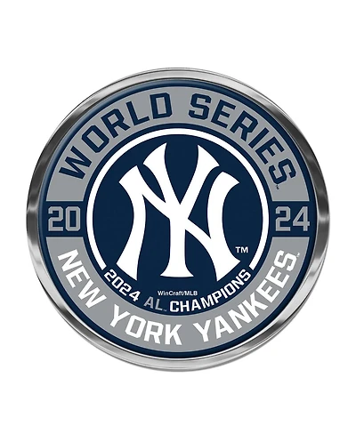 Wincraft New York Yankees 2024 American League Champions Domed Metal Auto Emblem