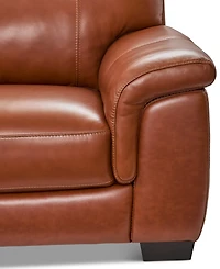Cobbie Leather 69" Loveseat, Macy's Exclusive