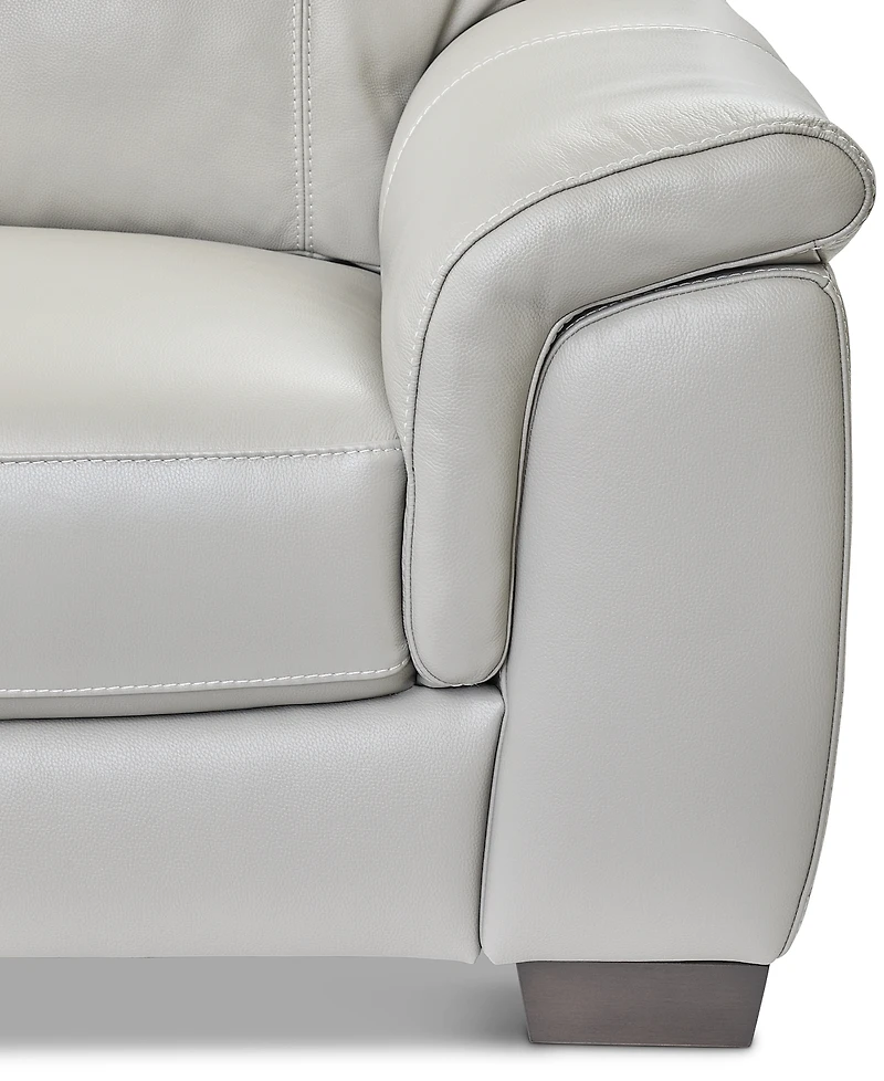 Cobbie Leather 89" Sofa, Macy's Exclusive