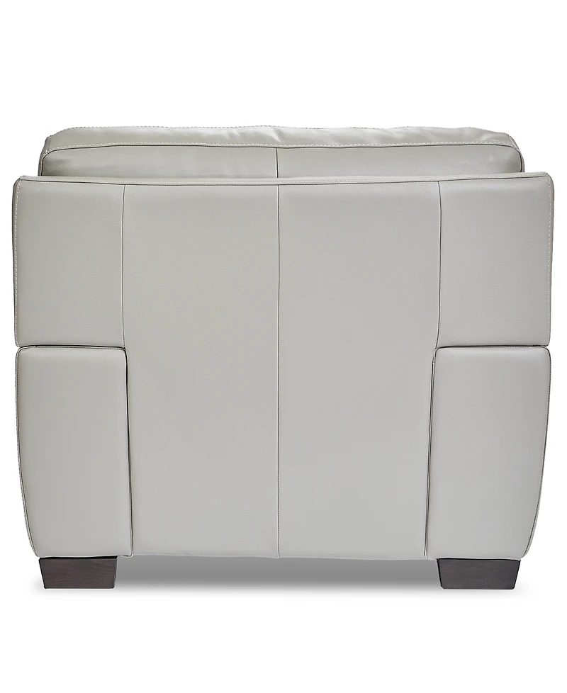 Cobbie Leather 46" Chair, Macy's Exclusive