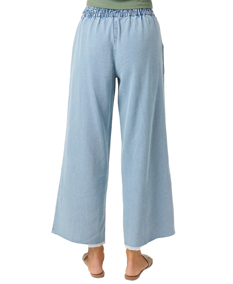 O'Neill Juniors' Sevie Cotton Wide Led Denim Pants