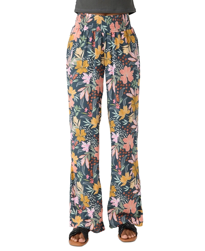 O'Neill Juniors' Jonie Mila High-Waist Smock-Waist Pants