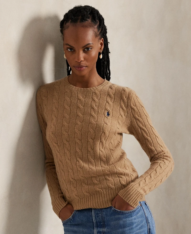 Polo Ralph Lauren Women's Cable Wool-Cashmere Crewneck Sweater