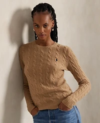 Polo Ralph Lauren Women's Cable Wool-Cashmere Crewneck Sweater