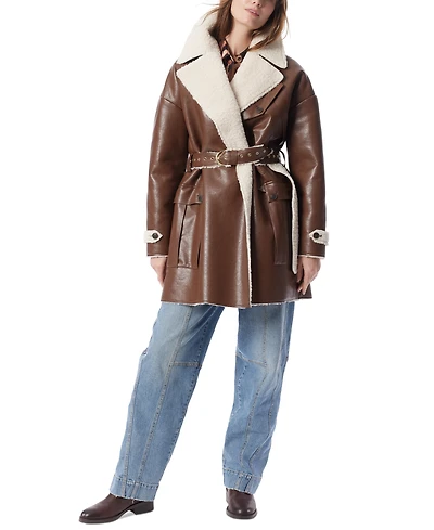 Dee Ocleppo Women's Irene Faux-Shearling Belted Coat