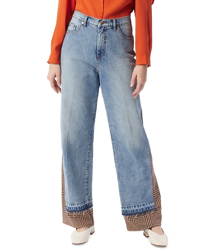 Dee Ocleppo Women's Autumn Mixed-Media Regular-Fit Jeans - Lakeside Wash