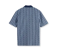 Scotch & Soda Men's Relaxed Fit Short Sleeve Geo Print Polo Shirt