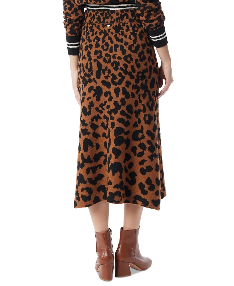 Dee Ocleppo Women's Bar Jacquard-Print A-Line Skirt