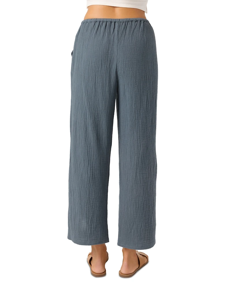 O'Neill Juniors' Brenda Pull-On Cotton Crinkle Pants